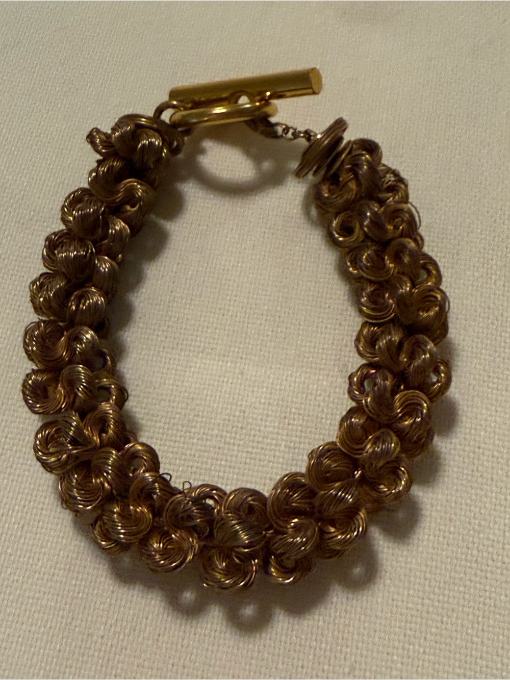 Gold-Tone Twisted Rope Bracelet